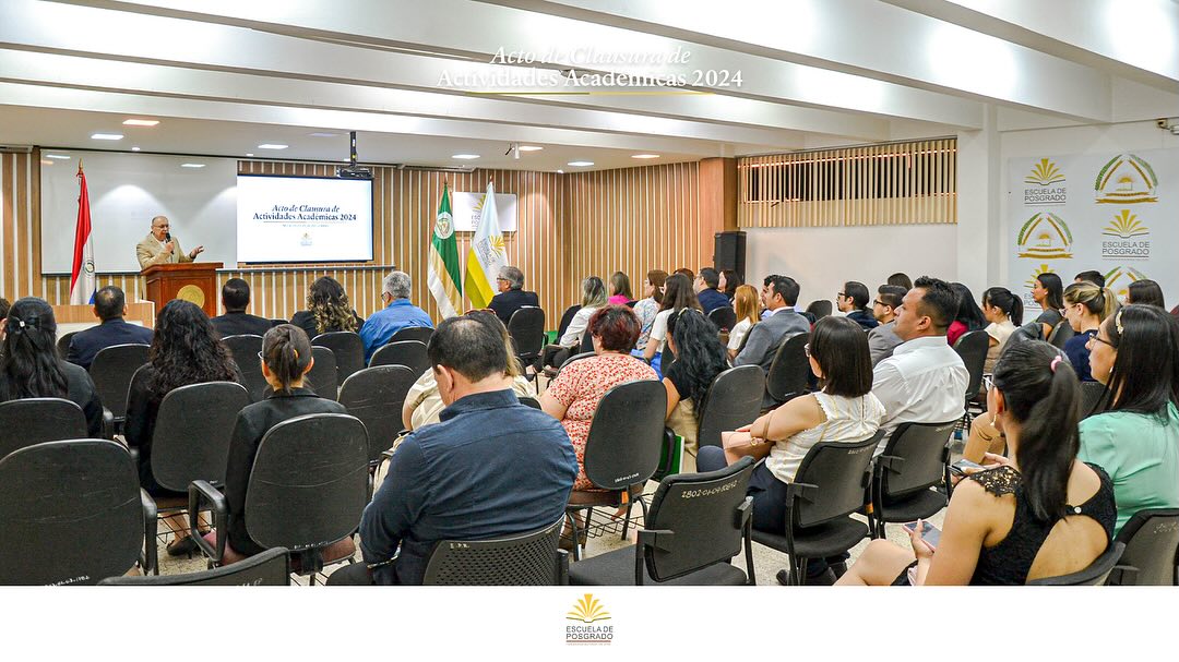 Acto de Clausura de Actividades Académicas 2024 de la Escuela de Posgrado UNE.